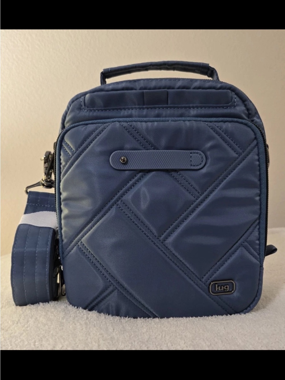 Lug Skeeter Bridge Denim Drift Blue NWT Crossbody Bag Purse dusty blue compact - Picture 4 of 11